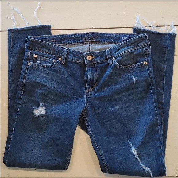 Lucky Brand Lolita Skinny Distressed Dark Sz 29/8 - Picture 2 of 5